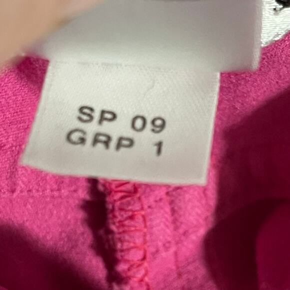 ST. JOHN Pants Women's Pink High Rise Straight Leg Stretch Size 10 Cropped - Picture 6 of 10